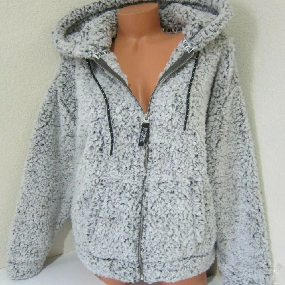 Victoria Secret Pink Sherpa full zip hoodie